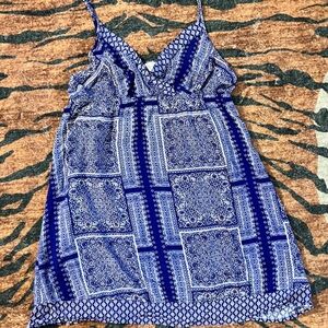 Love Blue and White Patterned Top